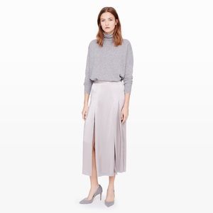 Club Monaco Dsuni Maxi Skirt in Metallic Silver